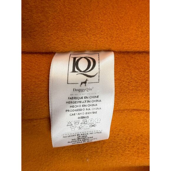 Doggy Qin Women's Small Orange Textured Edge Hooded Pocket Jacket - Picture 5 of 12